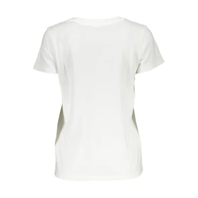 White Cotton Women T-Shirt