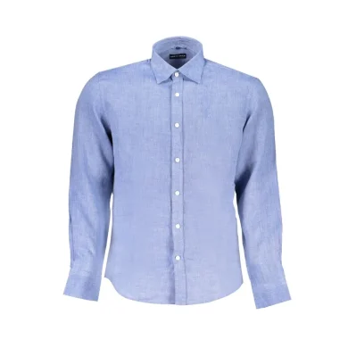 Blu Linen Men Shirt