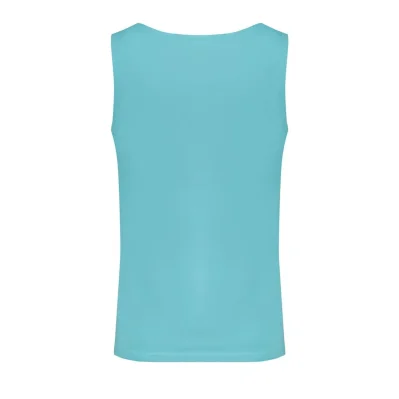 Blue Cotton Men's Tank Top