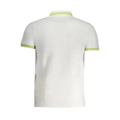 White Cotton Men Polo Shirt
