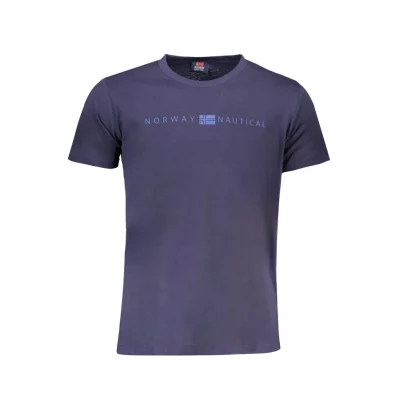 Blue Cotton Men T-Shirt