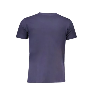 Blue Cotton Men T-Shirt