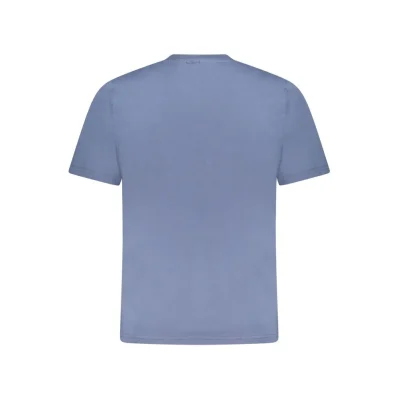 Blue Cotton Men T-Shirt