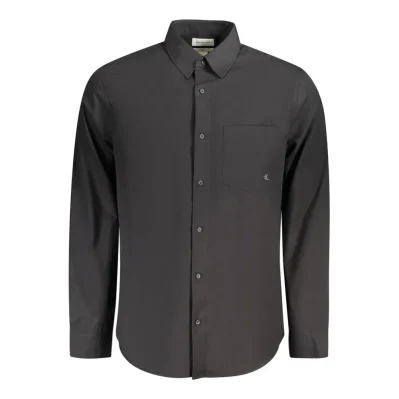 Black Cotton Men's Shirt