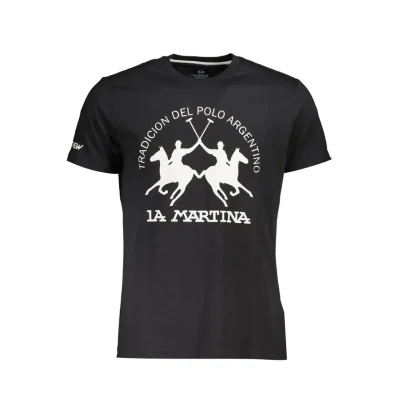 Black Cotton Men T-Shirt