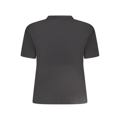 Black Cotton Women T-Shirt