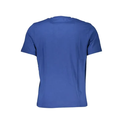 Blue Cotton Men T-Shirt