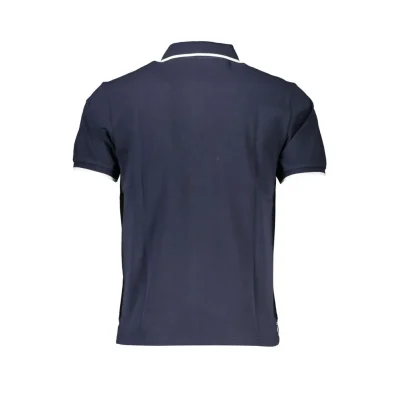 Blue Cotton Men's Polo Shirt