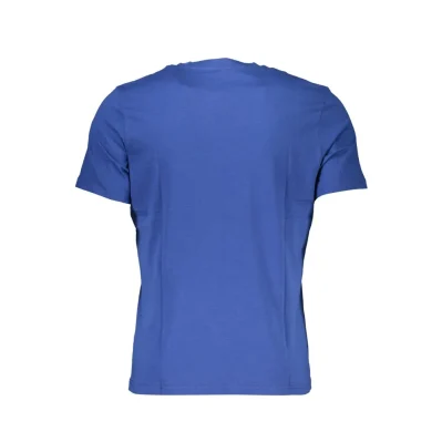Blue Cotton Men T-Shirt