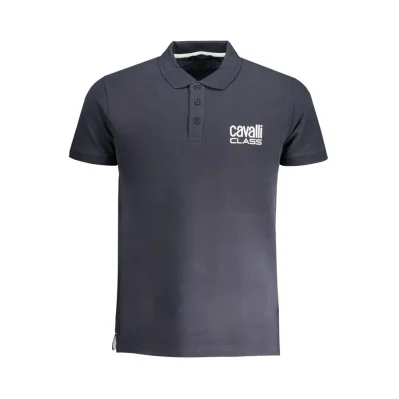 Blue Cotton Men's Polo Shirt