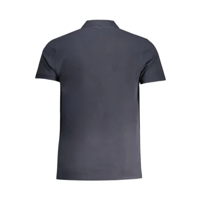 Blue Cotton Men's Polo Shirt