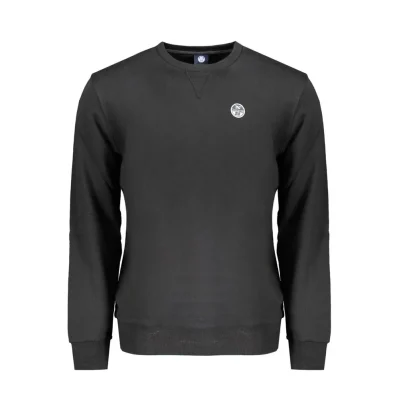 Black Cotton Men Sweater