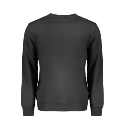 Black Cotton Men Sweater