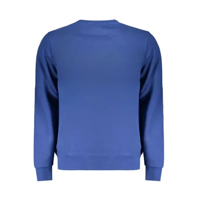 Blue Cotton Men Sweater