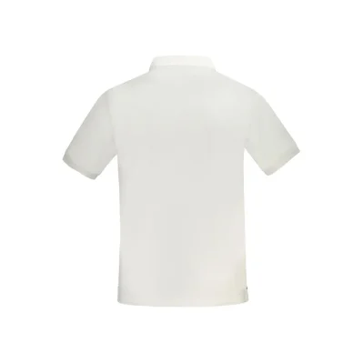 White Cotton Men Polo Shirt