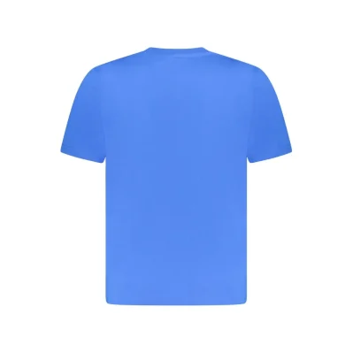 Blue Cotton Men T-Shirt