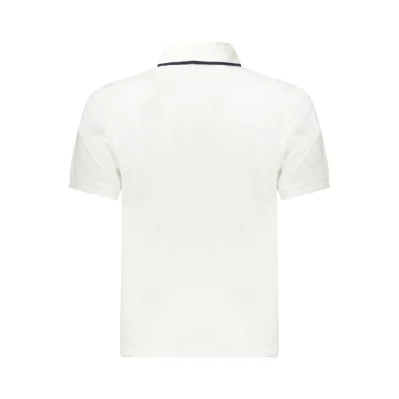 White Cotton Men Polo Shirt