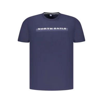 Blue Cotton Men T-Shirt