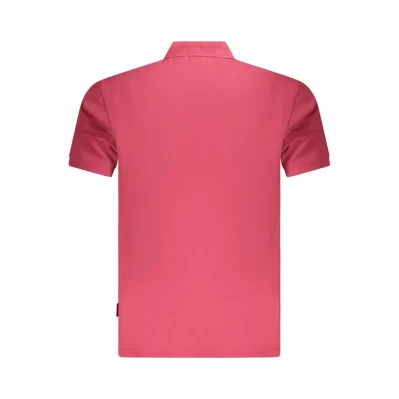 Red Cotton Men Polo Shirt
