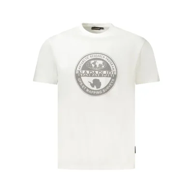 White Cotton Men T-Shirt