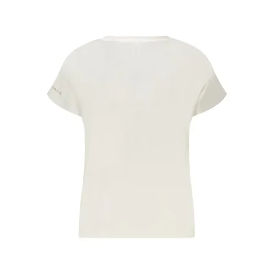 White Cotton Women T-Shirt