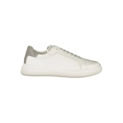 White Polyurethane Men Sneaker
