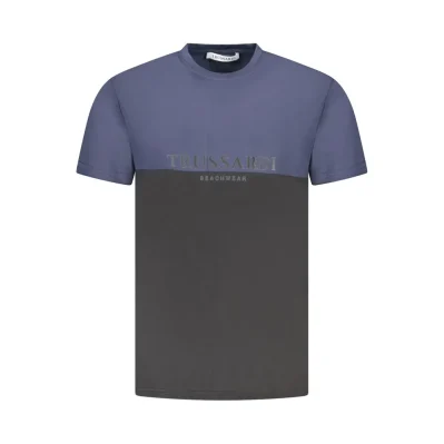 Blue Cotton Men T-Shirt