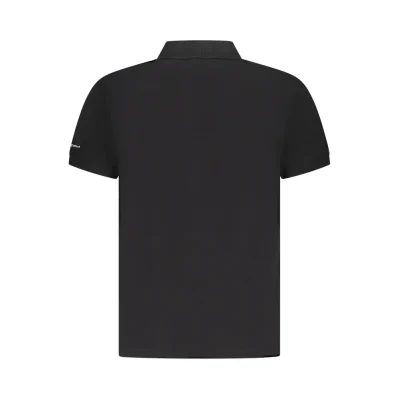 Black Cotton Men Polo Shirt