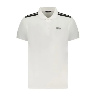 White Cotton Men Polo Shirt