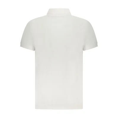 White Cotton Men Polo Shirt