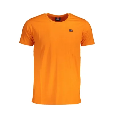 Orange Cotton Men T-Shirt
