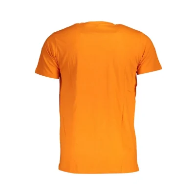 Orange Cotton Men T-Shirt