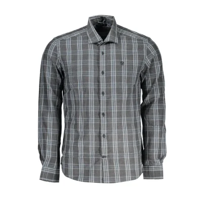 Brown Cotton Men Shirt