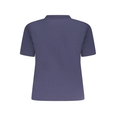 Blue Cotton Women T-Shirt