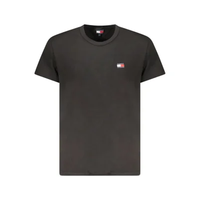 Black Cotton Men T-Shirt
