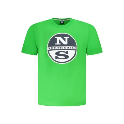 Green Cotton Men T-Shirt