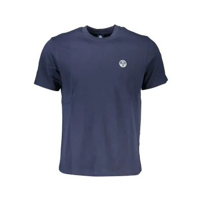 Blue Cotton Men T-Shirt