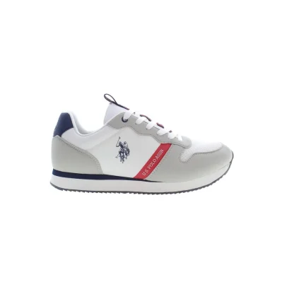 White Polyester Men Sneaker
