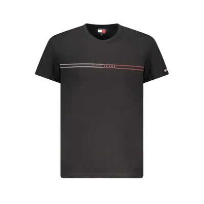 Black Cotton Men T-Shirt