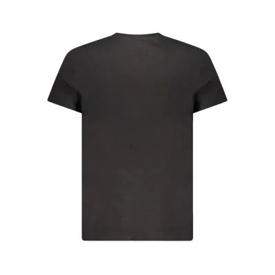 Black Cotton Men T-Shirt