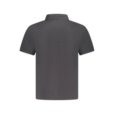 Black Cotton Men Polo Shirt