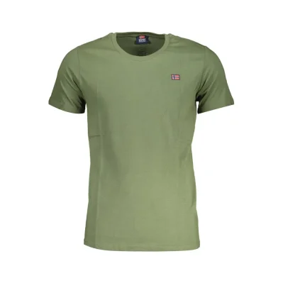 Green Cotton Men T-Shirt