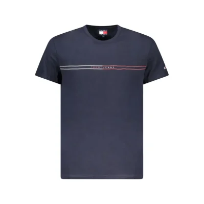 Blue Cotton Men T-Shirt