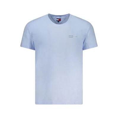 Blue Cotton Men T-Shirt