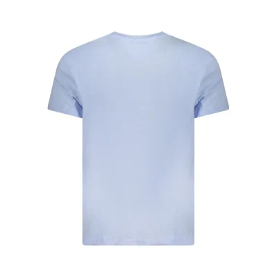Blue Cotton Men T-Shirt