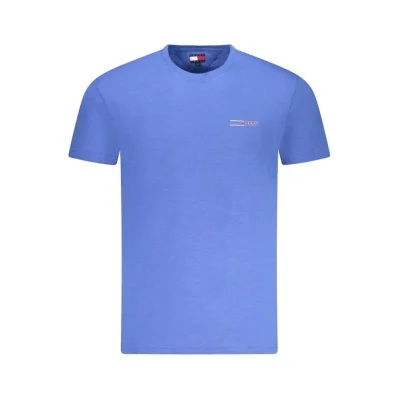 Blue Cotton Men T-Shirt