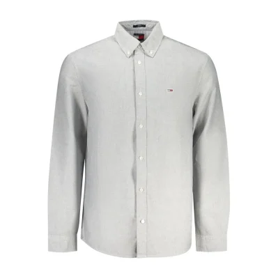 Gray Cotton Men Shirt