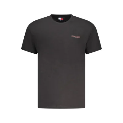 Black Cotton Men T-Shirt