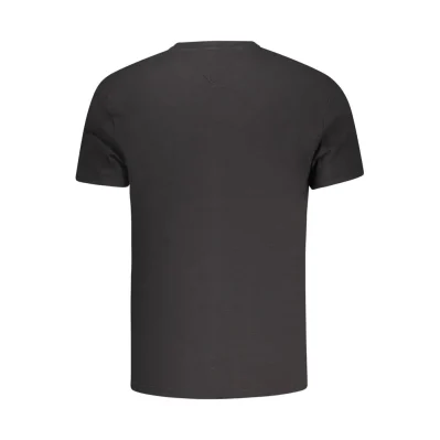 Black Cotton Men T-Shirt