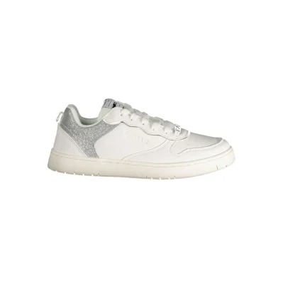 White Polyester Women Sneaker